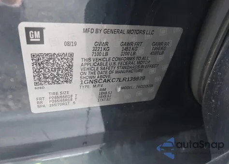 2020 Chevrolet Tahoe 2Wd Ls from USA, damaged, VIN 1GNSCAKC7LR135979